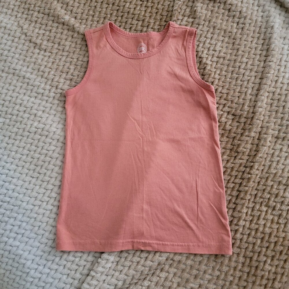Wonder Nation Boys Salmon Pink Tank Top Size S (6-7) Sleeveless Basic